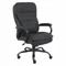 Desk Chair, Fixed Arm, Black, Vinyl, 400 lbs. Capacity