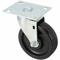 Sanitary Plate Caster, 5 Inch Dia, 6 3/16 Inch Height