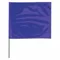 Marking Flag, 4 Inch x 5 Inch Flag Size, 18 Inch Staff Ht, Blue, Blank, No Image