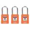 Lockout Padlock, Keyed Alike, Aluminum, Std Body Body Size, Hardened Steel, Std