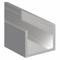 Aluminium-U-Profil 6063, 24 Zoll Gesamtlänge, T52