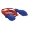 Ear Plugs, Flanged, 27 Db Nrr, Gen Purpose, Corded, Reusable, Push-In, Blue, 5 PK