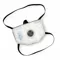 Respirator And Filter, Molded, M Mask Size, Dual, Adj, White/Clear