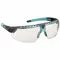 Safety Glasses, Anti-Fog /Anti-Scratch, Brow Foam Lining, Wraparound Frame, Blue, U6