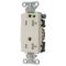 Decorator duplex stopcontact, 20A, 125V, 2-polig, 3-draads aarding, licht amandel