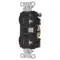 Duplex Receptacle, 20A, 125V, 2-Pole, 3-Wire Grounding, Black