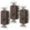 Gfci Receptacle, 15A, Tamper-Resistant, 3 Pk, Brown