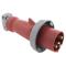 Iec Pin And Sleeve Plug, Male, 60 A, 480 VAC, 2 Pole, Red