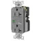 Surge Suppression Receptacle, Duplex, 20A, 125V, Gray