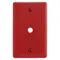 Wallplate, Nylon, 1-Gang, 0.406 Inch Opening, Box Mount, Red