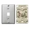 Wall Phone Plate, 6 Position 4 Conductor, Screw Terminal, Stainless Steel