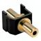 Keystone 3.5mm Stereo Jack, Gold, Female To Female, Black