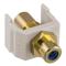 Av Connector, Rca Gold Pass-Thru, F/F Coupler, Office White/Blue