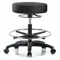 Vinyl ESD Cleanroom Stool, With 300 lbs Weight Capacity, Black