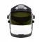 Face Shield, Clear Window, Anti-Fog Coating, Shade 8 IR Visor, Black