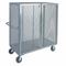 Dual-Latch Welded Mesh Security Cart With Fixed Shelves, 2000 Lb Load Capacity