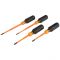 Screwdriver Set, Insulated, Slim Tip, Phillips Cabinet And Square Tip, 4 Piece