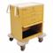 General Medical Supply Cart with Drawers, Steel, Swivel/ Swivel with Brake, Yellow