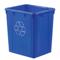 Recycling Bin, 19 Inch Length, 16 Inch Width, 22 gal. Volume, Mobius Blue