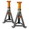 Jack Stand, 2 Pieces, 6600 lbs Load Capacity, Steel, Grey And Orange