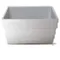 Low Profile Elevator Bucket, 5 5/8 Inch Length, 3 1/2 Inch Depth, Polyethylene, White