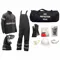 Jacket and Bib Kit, Size XL, 40 cal/sq cm ATPV, Pyrad, Gloves/Lift Front Hood, 9 Glove Sz