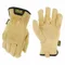 Leather Gloves, Size M, Cowhide, Std, Glove, Full Finger, Shirred Slip-On Cuff, 1 Pair