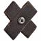 Cross Pad, 2 Inch W X 2 Inch L, #8-32 Eyelet, Aluminum Oxide, 80 Grit, X Wt Cotton, R228