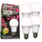 Light Bulb, Red Spc Dayl Grow LED, PK 4, A19, 100W INC Watt Eq, 120 V, 9W