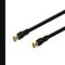 Coax Cable Rg-6 F-type Connector Black 3 Feet