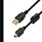 USB Cable, 2.0, 10 ft Cable Length, Black, A Male to 5 Pin B Mini Male