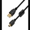 USB Cable, 2.0, 15 ft Cable Length, Black, A Male to 5 Pin B Mini Male