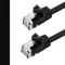 Ethernet Cable Cat5e 0.5 Feet Black 24 Awg