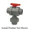 Ball Valve, 3 Way, 1-1/2 Inch Valve Size, Socket End Style, CPVC Body