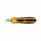 Utility Knife, 6 1/2 Inch Overall Length, Steel Std Tip, Rubberized, Plastic, Black/Yellow