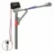 Davit Crane, 1000 Lb Capacity, 27.5 Inch To 42 Inch Reach, Silver, Zinc Plated