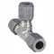 Tube Fitting, Tee, 3/8 Inch Outside Diameter, Flareless, SS