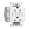 GFCI Receptacle, Tamper Resistant, 15A, 125V, White