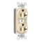 Heavy Duty Duplex Receptacle, Plug Load Controllable, 20A, 125V, Ivory