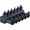 Wire Connector, Black, 6 Ports, 14 AWG to 2/0 AWG Wire Size Range, Santoprene