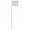 Marking Flag, 4 Inch x 5 Inch Flag Size, 30 Inch Staff Ht, White, Blank, No Image