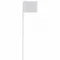 Marking Flag, 2 1/2 Inch x 3 1/2 Inch Flag Size, 15 Inch Staff Ht, White, Blank