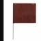 Marking Flag, 4 Inch x 5 Inch Flag Size, Brown, Blank, No Image, Solid, Fiberglass