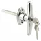 T Locking Handle, Chrome, 4 Inch Length In, 4 53/64 Inch Width In, 1 PR