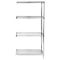 Wire Shelving, 4 Shelves Add-On, 30 x 60 x 74 Inch Size, Stainless Steel