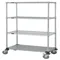 Mobile Cart, 3 Wire/1 Solid Shelf, 18 x 36 x 80 Inch Size