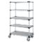 Mobile Cart, 5 Solid Shelf, 24 x 60 x 80 Inch Size