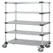 Mobile Cart, 5 Solid Shelf, 18 x 36 x 69 Inch Size