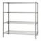 Wire Shelving, Starter Unit, 4 Shelves, 24 x 36 x 74 Inch Size, Stainless Steel