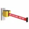 Retractable Belt Barrier, Red With White Text, Arc Flash Zone - Keep Out, Yellow